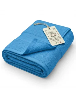 Telo Doccia Bluette 100x150 in Spugna 100% Cotone 450 g/m² Made in Italy
