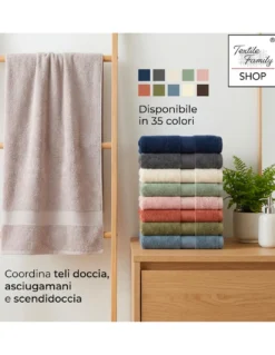 Telo Doccia Blu 100x150 in Spugna 100% Cotone 450 g/m² Made in Italy