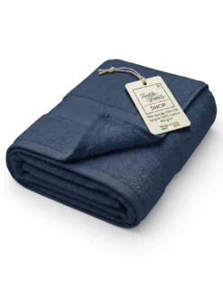 Telo Doccia Blu 100x150 in Spugna 100% Cotone 450 g/m² Made in Italy