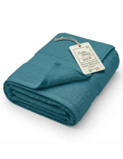 Telo Doccia Petrolio 100x150 in Spugna 100% Cotone 450 g/m² Made in Italy