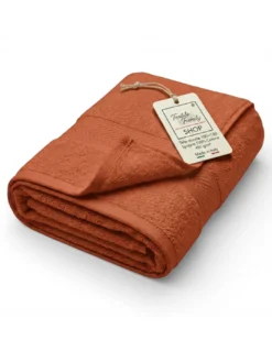 Telo Doccia Terracotta 100x150 in Spugna 100% Cotone 450 g/m² Made in Italy