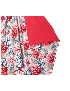 TELO mare doppio KIKOY Corallo Blu e Rosa in COTONE e in SPUGNA con ZAINO KEEP