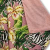 Telo mare doppio KIKOY in cotone e spugna con zaino KEEP – Fantasia Zebra Rosa