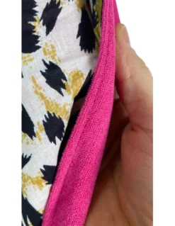 TELO mare doppio KIKOY Leopardato in COTONE e in SPUGNA con ZAINO KEEP