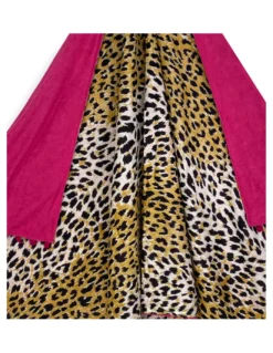 TELO mare doppio KIKOY Leopardato in COTONE e in SPUGNA con ZAINO KEEP