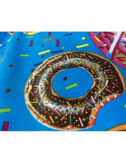 TELO MARE FOTOGRAFICO IN SPUGNA MISURA GRANDE CM.80x160 DONUTS BLU e sacco KEEP CALM and LOVE SEA