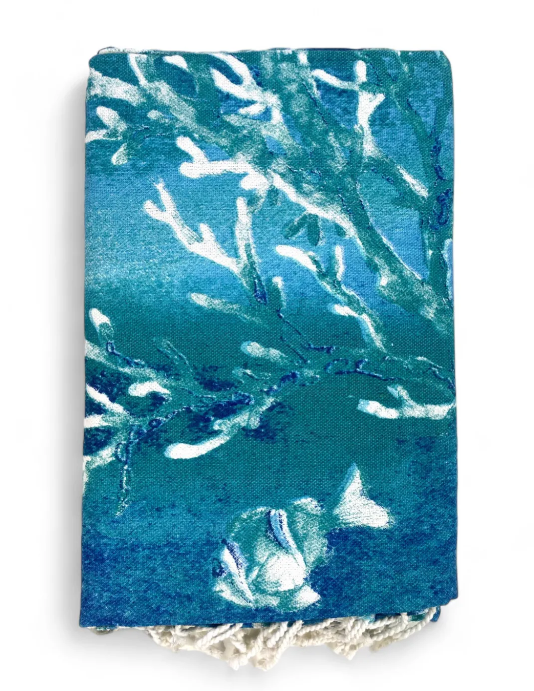 TELO MARE fouta CORALLI Piantine MISURA Grande CM.100X200 con zaino Spiaggia KEEP CALM