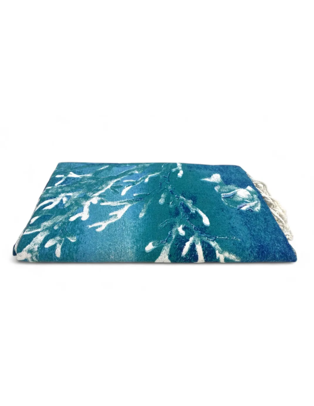 TELO MARE fouta CORALLI Piantine MISURA Grande CM.100X200 con zaino Spiaggia KEEP CALM