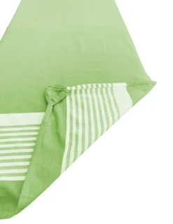 TELO MARE fouta LETTINO ALVIN VERDE ACIDO in cotone BEDDY BEACH © CON TASCHE MISURA CM. 75 X 195 e zaino SPIAGGIA