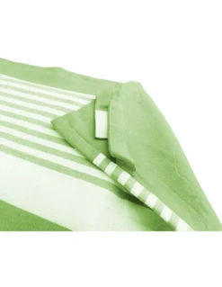 TELO MARE fouta LETTINO ALVIN VERDE ACIDO in cotone BEDDY BEACH © CON TASCHE MISURA CM. 75 X 195 e zaino SPIAGGIA