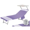 TELO MARE fouta LETTINO ALVIN VIOLA in cotone BEDDY BEACH © CON TASCHE MISURA CM. 75 X 195 e zaino SPIAGGIA