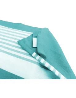 TELO MARE fouta LETTINO ALVIN SMERALDO in cotone BEDDY BEACH © CON TASCHE MISURA CM. 75 X 195 e zaino SPIAGGIA