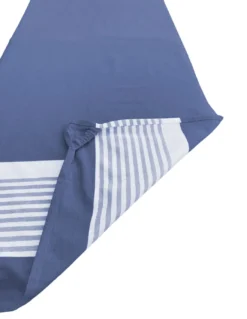 TELO MARE fouta LETTINO ALVIN BLU in cotone BEDDY BEACH © CON TASCHE MISURA CM. 75 X 195 e zaino SPIAGGIA