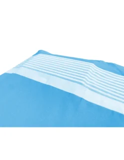 TELO MARE fouta LETTINO ALVIN BLUETTE in cotone BEDDY BEACH © CON TASCHE MISURA CM. 75 X 195 e zaino SPIAGGIA