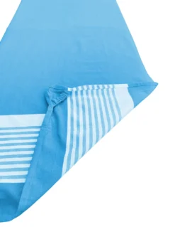 TELO MARE fouta LETTINO ALVIN BLUETTE in cotone BEDDY BEACH © CON TASCHE MISURA CM. 75 X 195 e zaino SPIAGGIA
