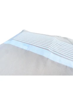 TELO MARE fouta LETTINO ALVIN BEIGE in cotone BEDDY BEACH © CON TASCHE MISURA CM. 75 X 195 e zaino SPIAGGIA