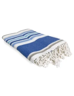 TELO MARE fouta PESCI blu MISURA GRANDE CM.100X200 con zaino Spiaggia KEEP CALM