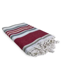 TELO MARE fouta PESCI rossi MISURA Grande CM.100X200 con zaino Spiaggia KEEP CALM