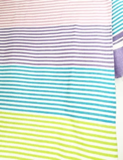 TELO MARE fouta RIGHE COLORATE misura GRANDE con zaino Spiaggia KEEP CALM CM.100X200