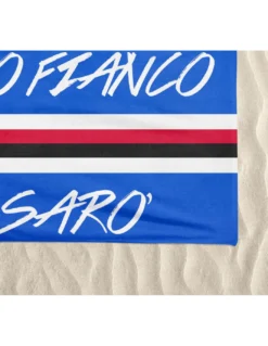 TELO MARE in spugna AL TUO FIANCO IO SARÒ misura grande cm. 90 X 170