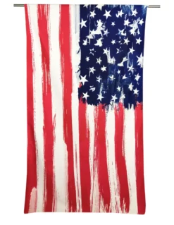 TELO MARE in spugna BANDIERA AMERICANA misura grande cm. 90 X 170