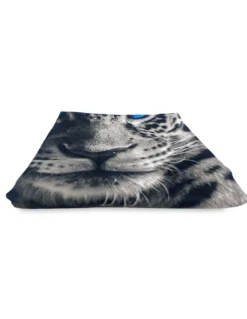 TELO MARE in spugna Leopardo BORN to BE FREE misura grande cm. 90 X 170