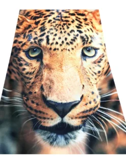 TELO MARE in spugna LEOPARDO misura grande cm. 90 X 170