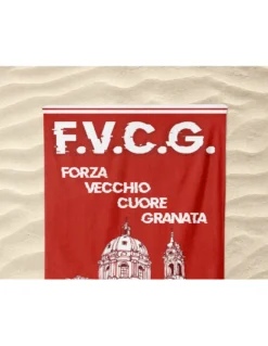 TELO MARE in spugna TORO MEMORIAL misura grande cm. 90 X 170