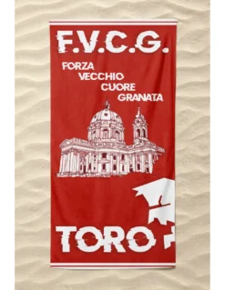 TELO MARE in spugna TORO MEMORIAL misura grande cm. 90 X 170