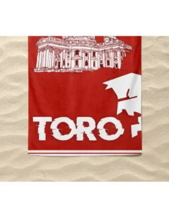 TELO MARE in spugna TORO MEMORIAL misura grande cm. 90 X 170