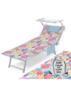 TELO Mare LETTINO TEDDY Coralli Multicolore In microfibra CON TASCHE MISURA cm. 80 X 190