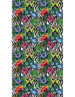 TELO Mare LETTINO TEDDY FARFALLE in microfibra CON TASCHE MISURA cm. 80 X 190