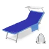 TELO MARE LETTINO TEDDY IN MICROFIBRA CON TASCHE MISURA CM. 80 X 190 BLUETTE