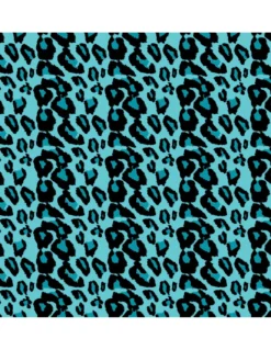 TELO Mare LETTINO TEDDY LEOPARDO BLU in microfibra CON TASCHE MISURA cm. 80 X 190