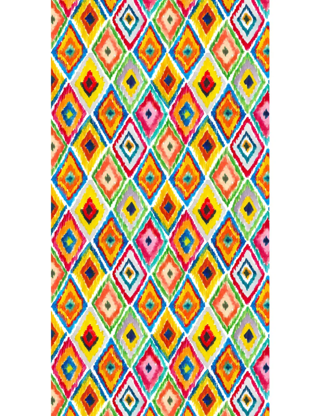TELO Mare LETTINO TEDDY ROMBI COLORATI In microfibra CON TASCHE MISURA cm. 80 X 190