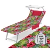 TELO Mare LETTINO TEDDY TROPICALE In microfibra CON TASCHE MISURA cm. 80 X 190