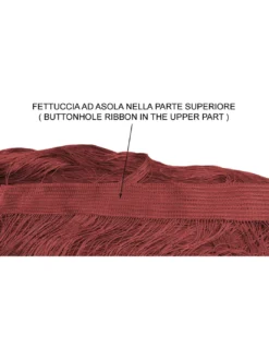 TENDA a FILI Vivienne per porta CM. 150X300 tinta unita BORDEAUX