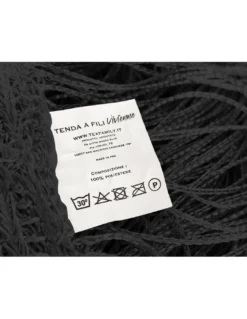 TENDA a FILI Vivienne per porta CM. 150X300 tinta unita NERO