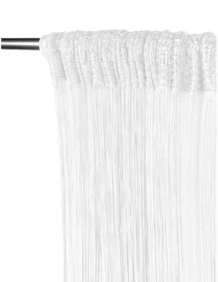 TENDA a FILI Vivienne per porta CM. 150X300 tinta unita BIANCO