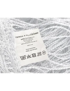 TENDA a FILI Vivienne per porta CM. 150X300 tinta unita BIANCO