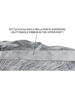 TENDA a FILI Vivienne per porta CM. 150X300 tinta unita GRIGIO