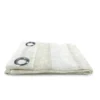 Tenda Calcutta a righe - Pannello moderno 140x280 cm effetto lino - Colore Panna e Avorio con Anelli in Acciaio