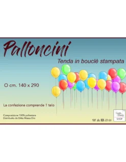 TENDA Cameretta Moderna PALLONCINI cm. 140X290 confezionata