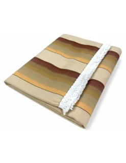 Tenda da Sole Ombralux Malta - Acrilico Dralon® Beige Righe Marroni - Occhielli Acciaio, Made in Italy