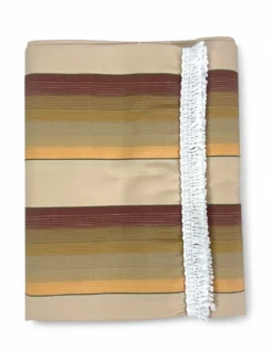 Tenda da Sole Ombralux Malta - Acrilico Dralon® Beige Righe Marroni - Occhielli Acciaio, Made in Italy