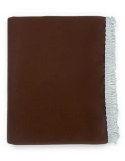 Tenda da Sole Vertigo Tex Family Marrone Unito 100% Poliestere Impermeabile Idrorepellente Tinto Filo Occhielli Acciaio Frangia