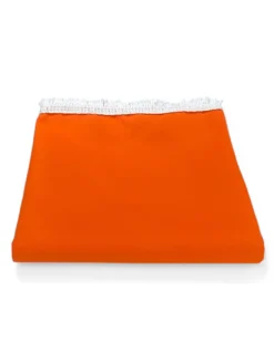 Tenda da Sole Vertigo Tex Family Arancio Unito 100% Poliestere Impermeabile Idrorepellente Tinto Filo Occhielli Acciaio Frangia
