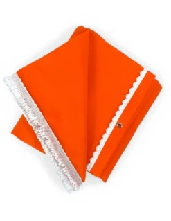 Tenda da Sole Vertigo Tex Family Arancio Unito 100% Poliestere Impermeabile Idrorepellente Tinto Filo Occhielli Acciaio Frangia