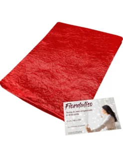 TENDA FIORDALISO in tinta ROSSO FUOCO CM. 140X290 confezionata