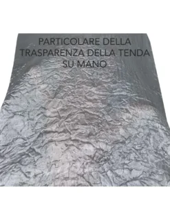 TENDA FIORDALISO in tinta UNITA GRIGIO cm. 140X290 confezionata